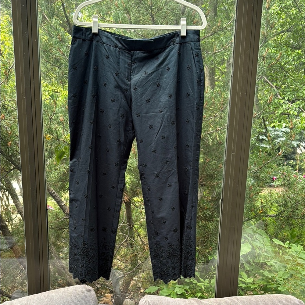 Women’s Paul Smith eyelet cotton dark blue capri pants IT size 46